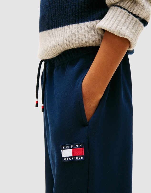 Tommy Hilfiger - Heritage Flag Logo Cuffed Drawstring Joggers - Kids