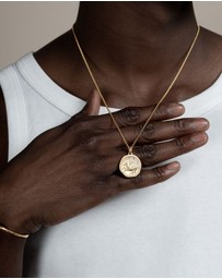 Dower & Hall - Men's 'Overcome and Thrive' Pegasus Talisman Necklace In Gold Vermeil