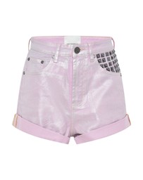 ONE TEASPOON - Pink Envy Foil Bandits High Waist Denim Shorts