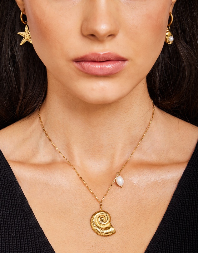 Zoe Olivia - Waterproof Freshwater Pearl and Shell Necklace