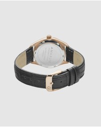Maxum - Sydney - Rose Gold Tone Dial, Rose Gold Tone Case & Black Leather Band