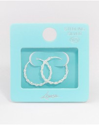 Lovisa - Sterling Silver Chain Hoop Earrings