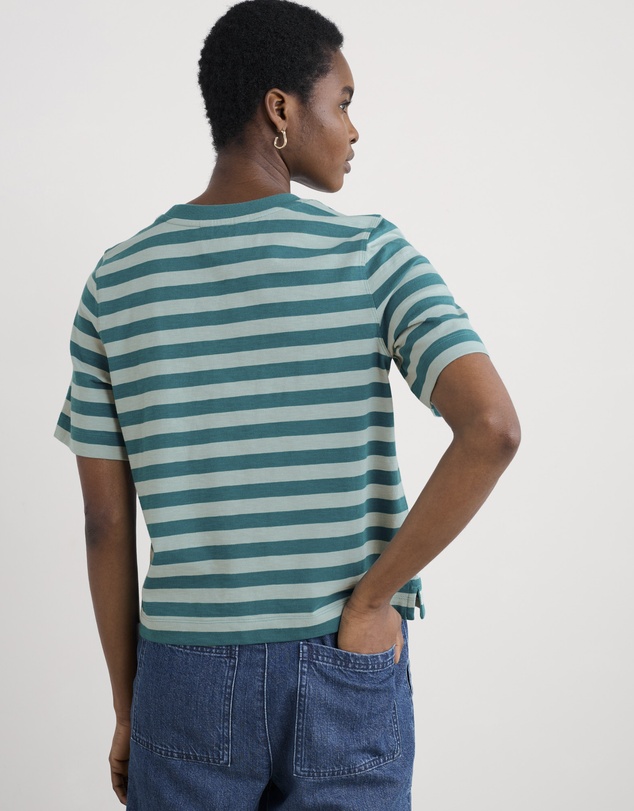 Seasalt - Seasalt Cornwall Blue Copseland T-Shirt Stripe