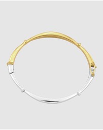 Elli Jewelry - Bracelet Women Elegant Bicolor 925 Sterling Silver Gold Plated