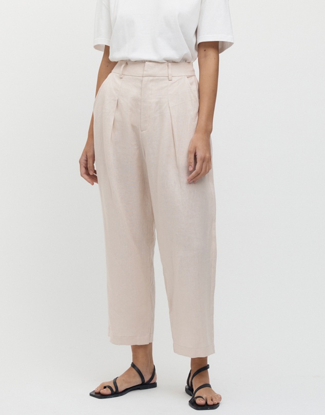 FRIEND of AUDREY - Émilion 7/8 Linen Trouser