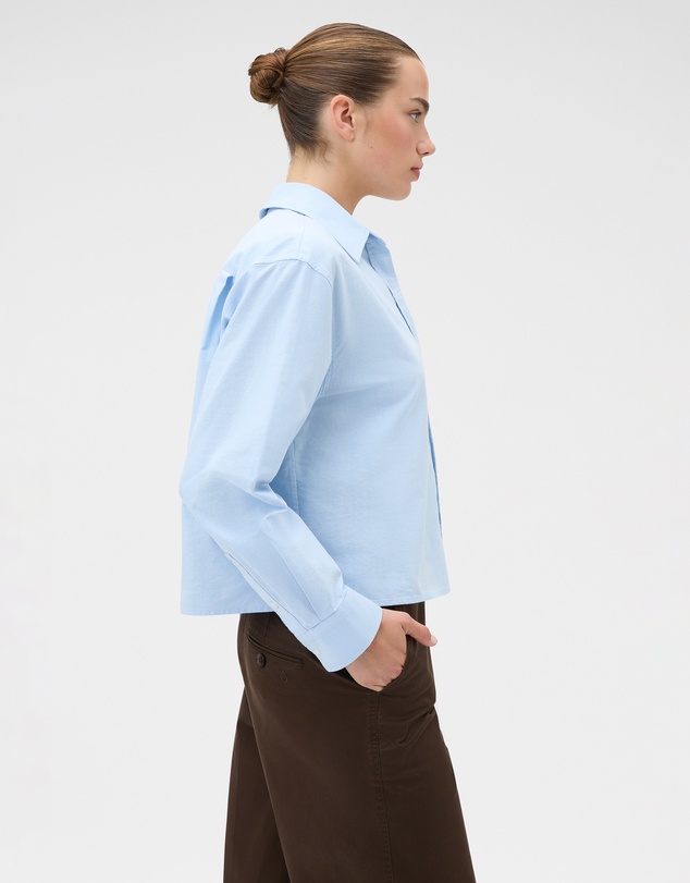 Oroton - Oxford Cropped Shirt