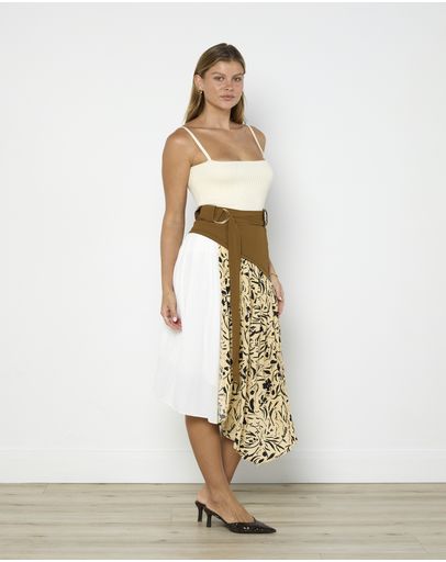 Brown and White