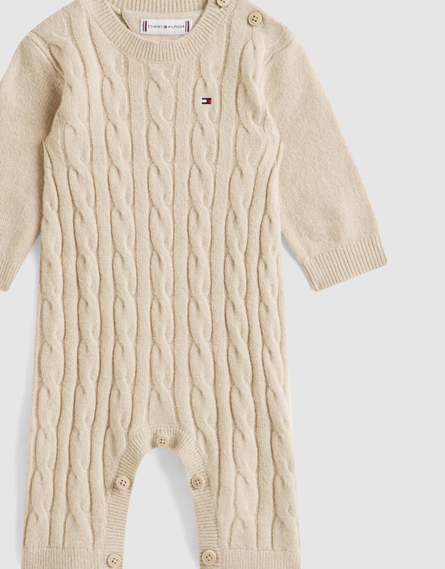 Tommy Hilfiger - Cable Knit Relaxed Coverall - Baby