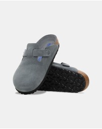 Birkenstock - Boston SFB Tonal Footbed Suede Leather Regular - Men's