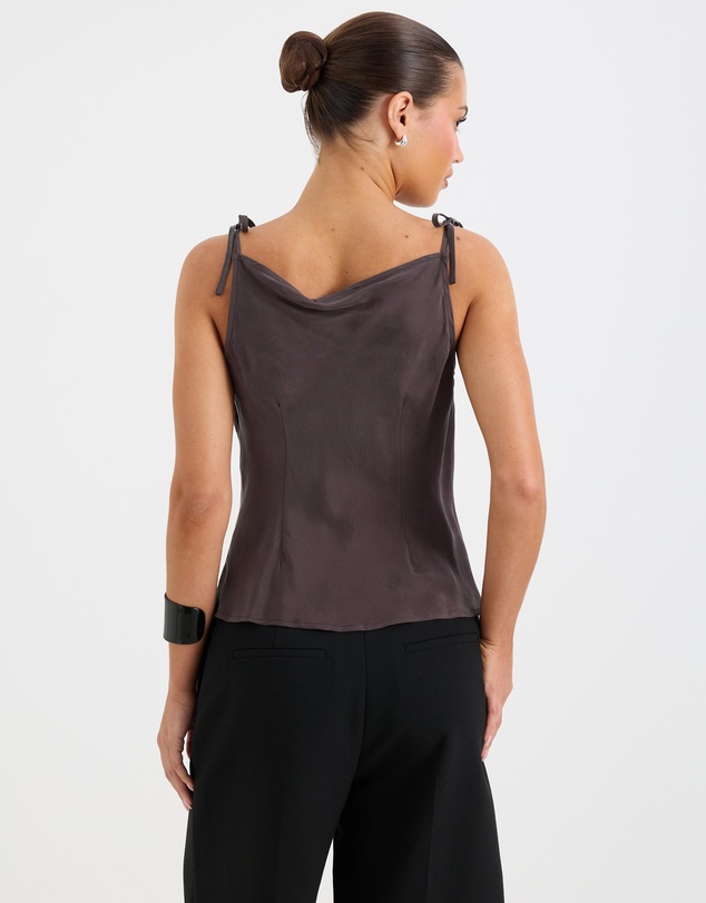 Calli - Belle Cupro Asymmetrical Fold Top