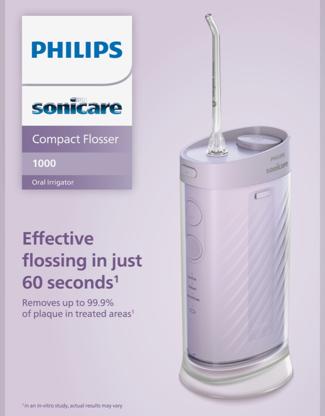Philips - Philips Sonicare Compact Flosser 1000 Purple