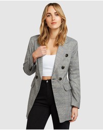 Belle & Bloom - Too Cool For Work Plaid Blazer