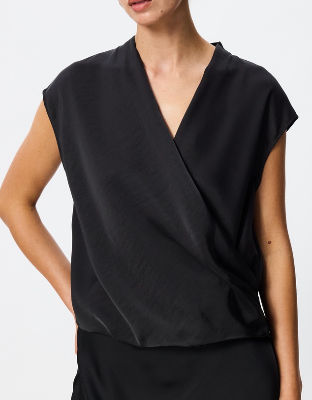 Tussah - Alessandra Satin Wrap Top