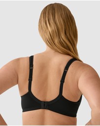 Naturana - Comfortable Wide Strap Wirefree Bra With Mesh