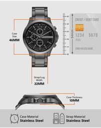 Armani Exchange - Gun-Metal Chronograph Watch