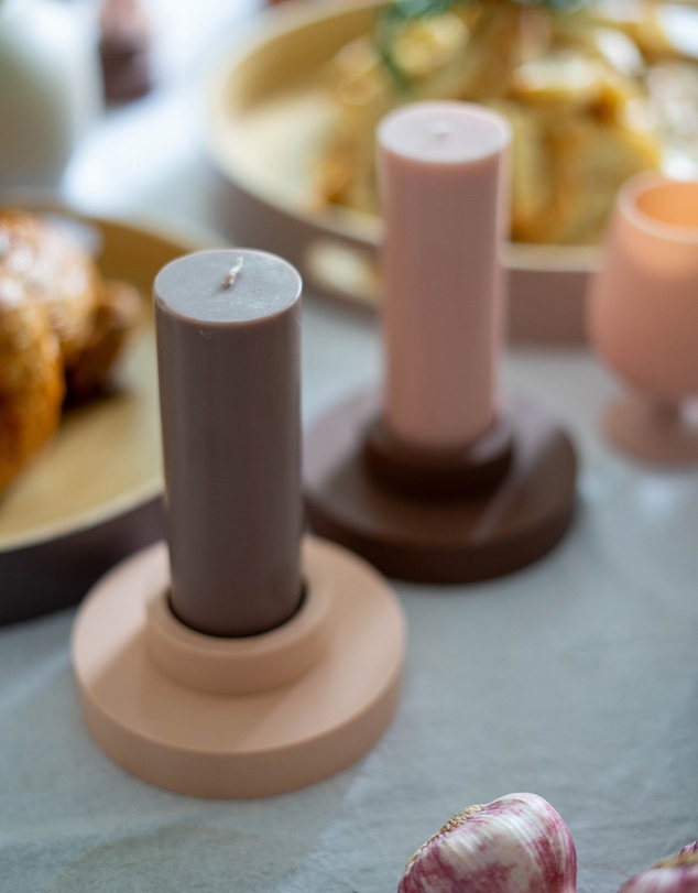 porter green - escc medium pillar candle soy-blend unscented candles