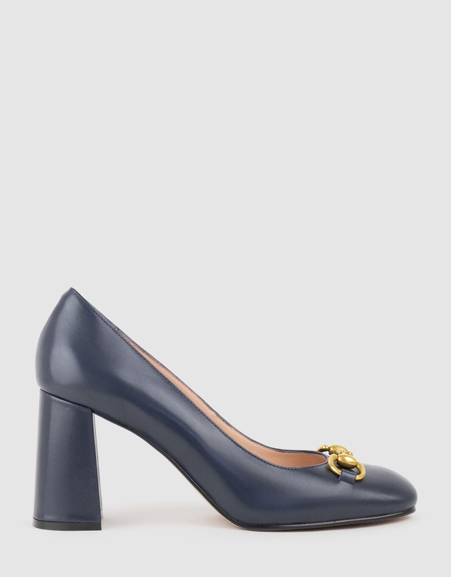Edward Meller - BAILEY85 Block Heel Pump with Trim