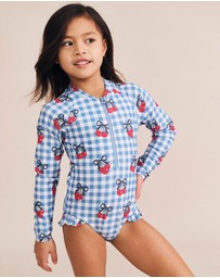 Huxbaby - Cherry Gingham Raglan Swimsuit - Babies-Kids