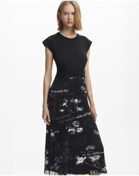 Desigual - Midi dress with text