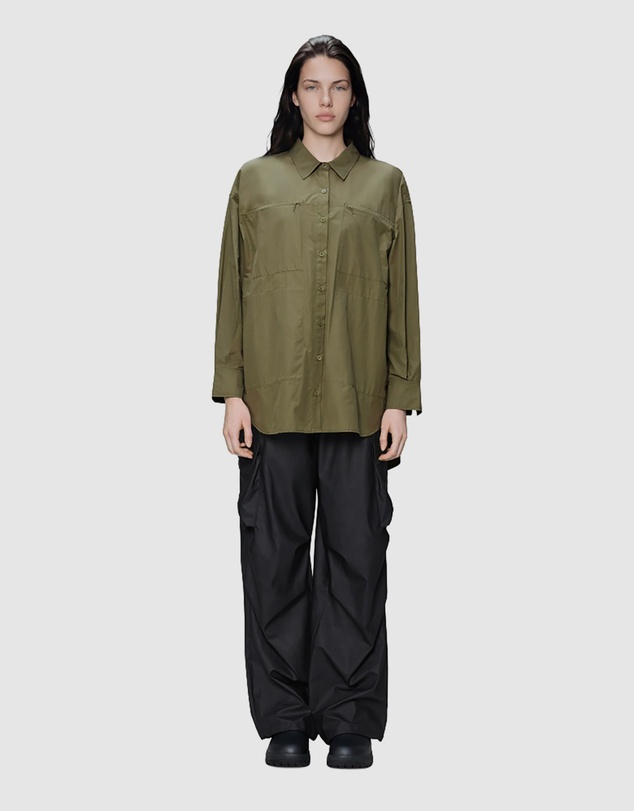 RAINS - Light Woven Long Sleeve W Shirt Moss