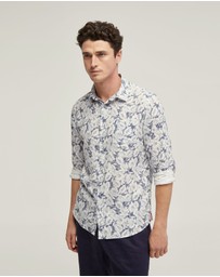 Oxford - Holloway Linen Blend Printed Shirt