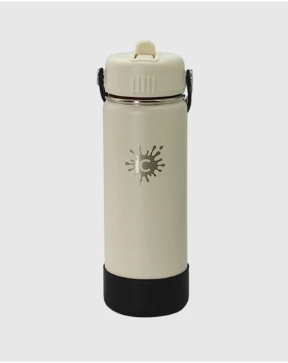 Tolu Australia - 750ml Reusable White Water Bottle with Straw Lid