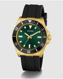 GUESS - Guess Cliff Mens Black Gold Tone Analogue Watch