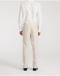 Calibre - Linen Cotton Twill Suit Pants Natural