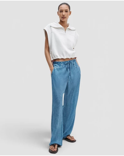 rag & bone - rb Miramar Crinkle Cover Up Phoebe Pants