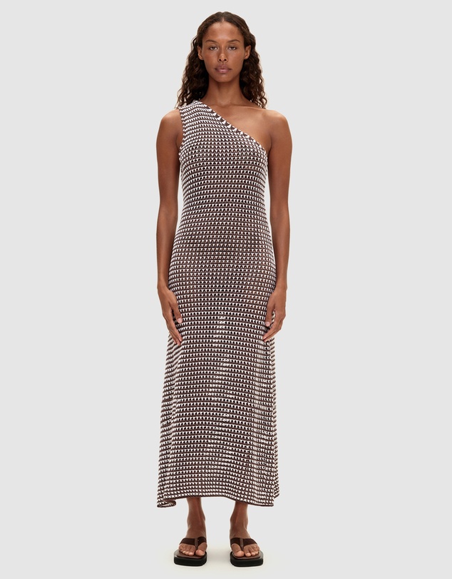 Zulu & Zephyr - Lattice Knit One Shoulder Dress