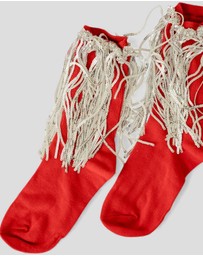 High Heel Jungle - Bowie Cotton Socks With Glitter Fringe