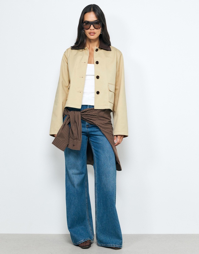 AERE - Cotton Contrast Jacket