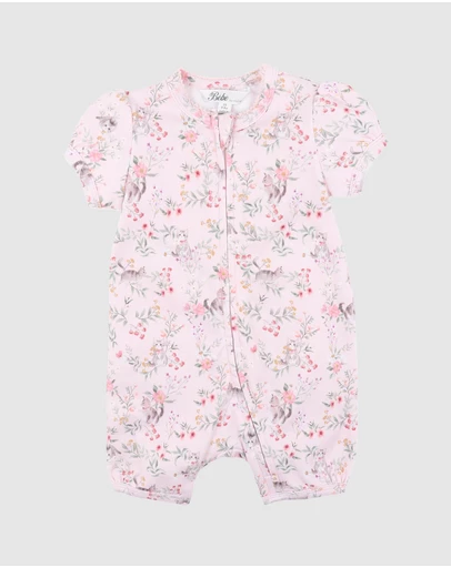 Bebe by Minihaha - Organic SS Zip Romper - Babies
