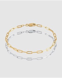 Elli Jewelry - Jewery Set Bracelets Bicolor 925 Sterling Silver