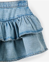 Cotton On Kids - Frill Denim Skirt