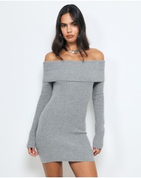 AERE - Zoe Off Shoulder Knit Mini Dress