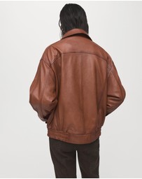 M.N.G - Oversize Leather Biker