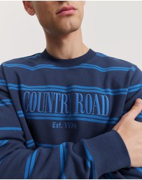 Country Road - Verified Australian Cotton Stripe Heritage Sweat