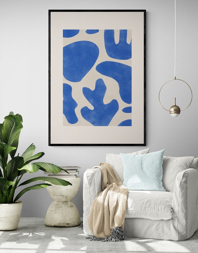 Inka Arthouse - Blue Coral Abstract by Elena Ristova