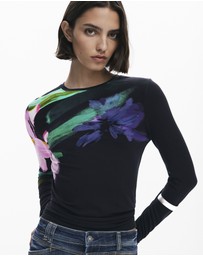 Desigual - Long-sleeve floral T-shirt
