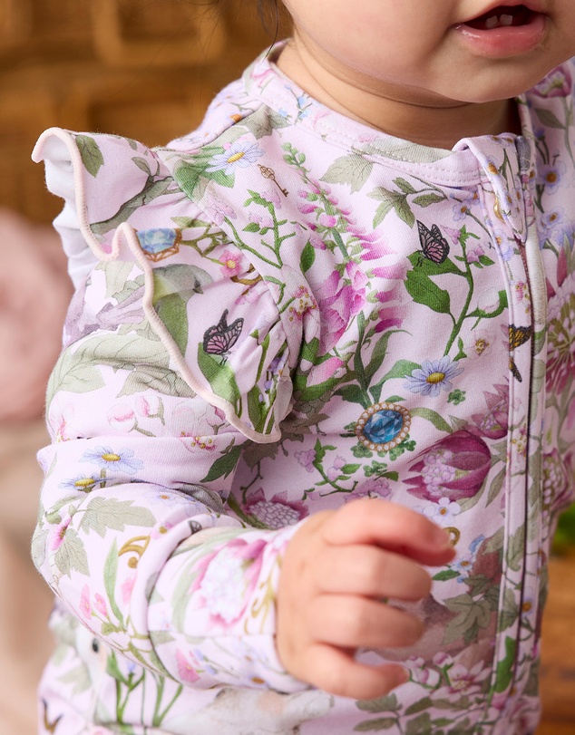 Fleur Harris - 'Heirloom Treasures' Precious Frill Coverall in Pink Multi