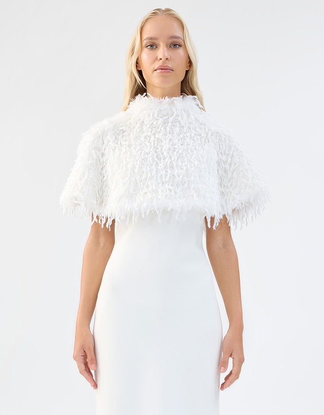 Unreal Fur - White Wedding Capelet
