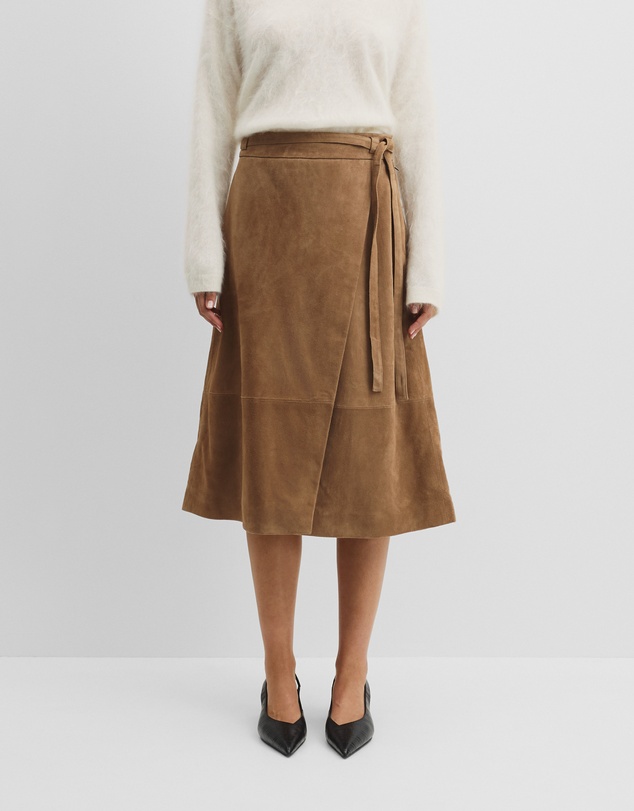 Country Road - Suede Wrap Midi Skirt