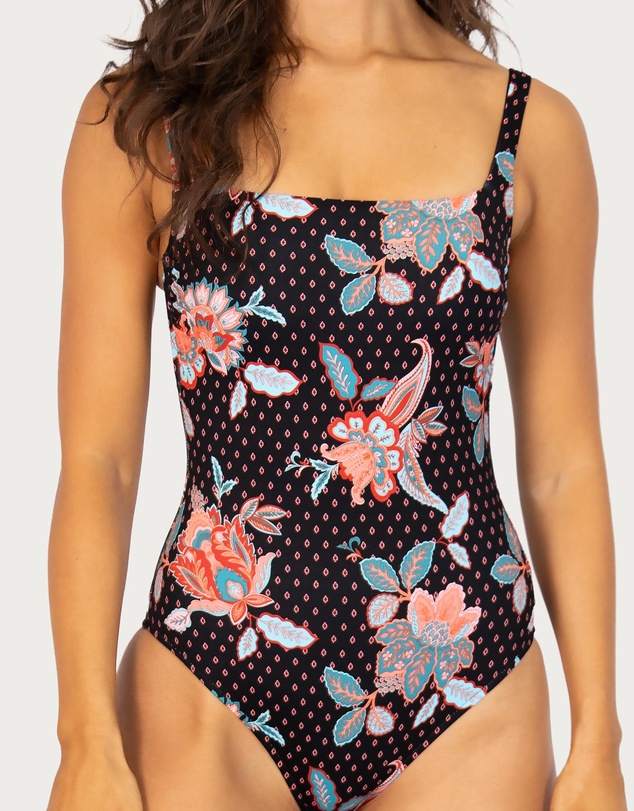 Baku Swimwear - Spice Temple Square Neck One Piece Swimsuit