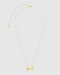 Wanderlust + Co - Bow Tie Pasta Gold Necklace