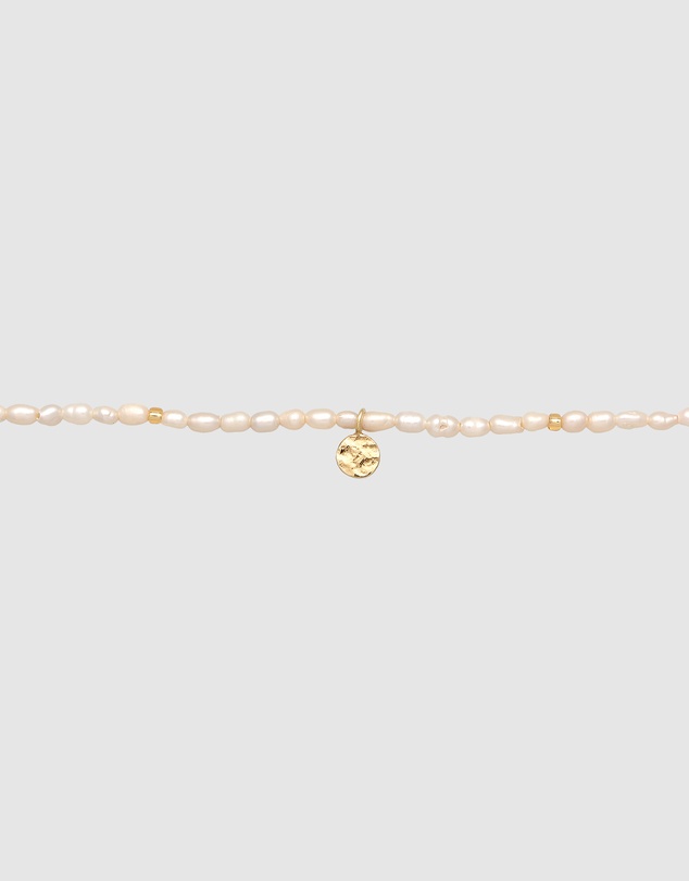 Elli Jewelry - Necklace Choker Disc 925 Sterling Silver Gold-Plated
