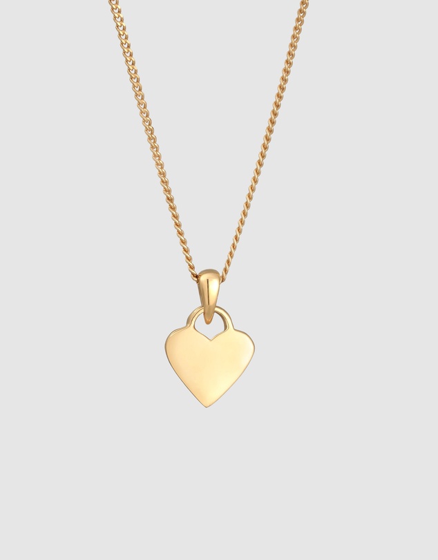 Elli Jewelry - Necklace Heart Pendant Cute with Enamel Blue in 925 Sterling Silver Gold Plated