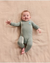 Love to Dream - Side Zip Romper Bamboo Deep Olive