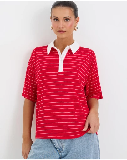 Calli - Estelle Stripe Polo Shirt