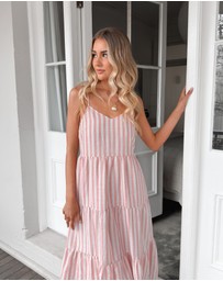 Esther & Co - Sona Dress - Pink Stripe